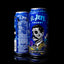 Two blue cans of El Jefe Energy drink on a black background