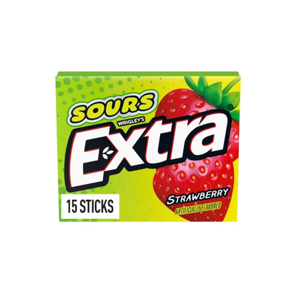 Extra Strawberry Sours Gum