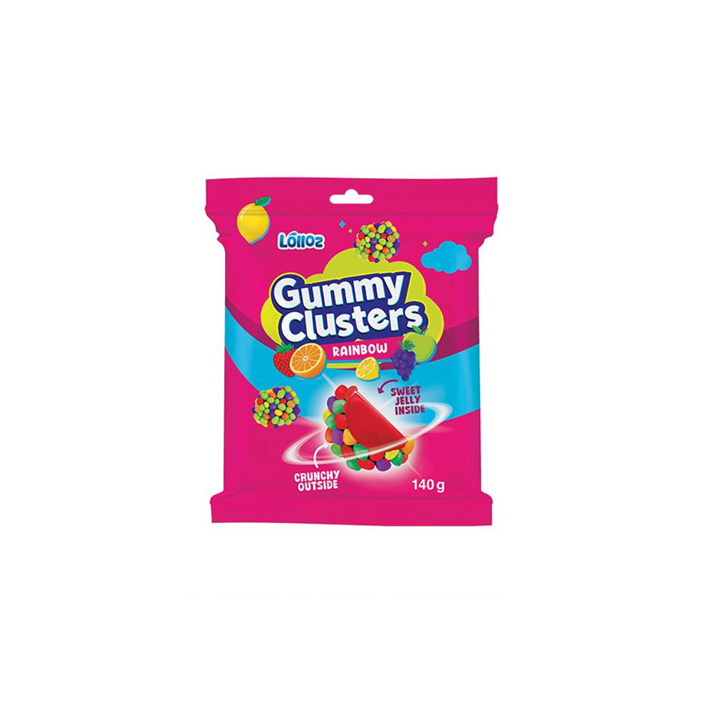 Lolloz Gummy Clusters Rainbow 140g
