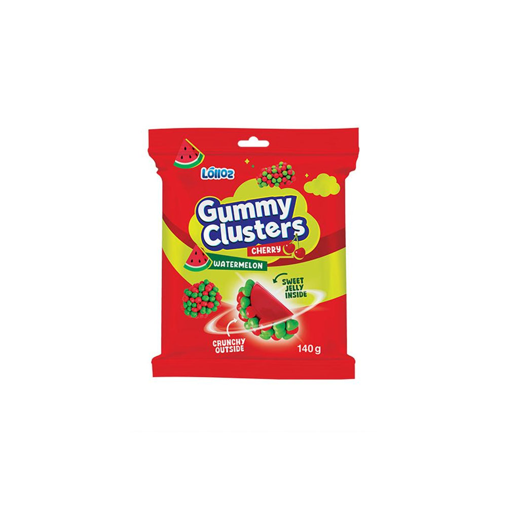 Lolloz Gummy Clusters Watermelon And Cherry 140g
