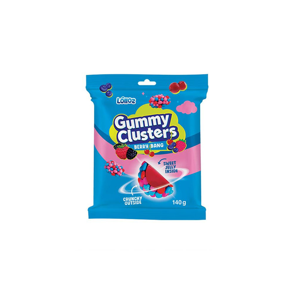 Lolloz Gummy Clusters Berry Bang 140g