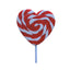 Mega Swirl Heart Lollipop Red
