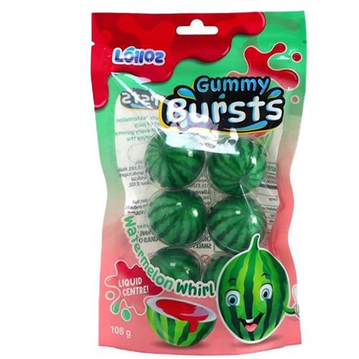 Gummy Bursts Watermelon Whirl  Bursts 108g Lolloz
