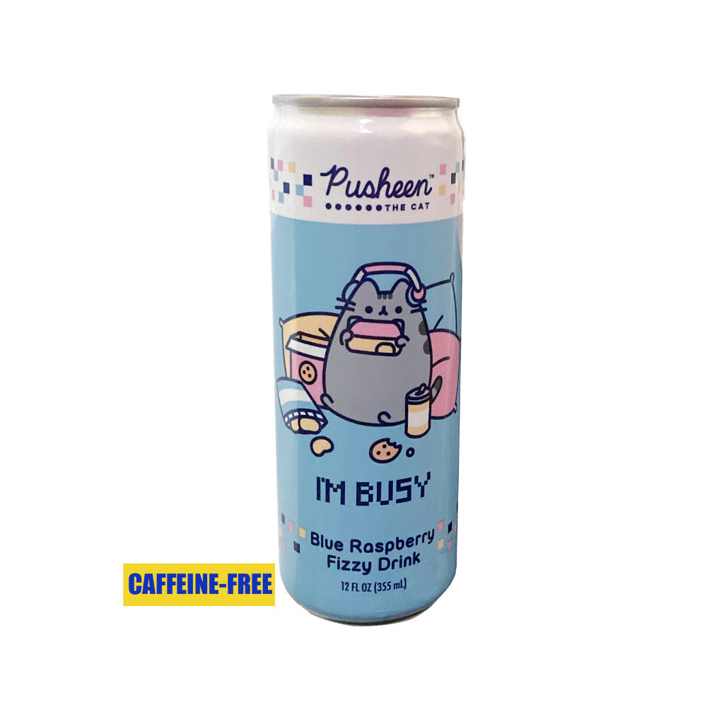 Pusheen I'm Busy Blue Raspberry Fizzy Drink
