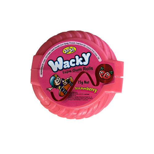 Wacky Blubble Gum Roll Strawberry - Canberra Candy Main image
