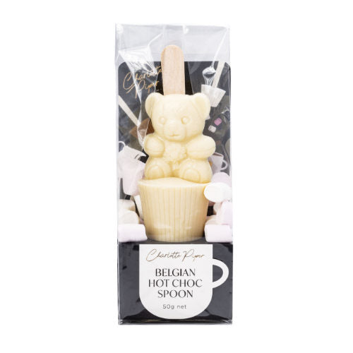 Spoon Teddy Bear White Chocolate