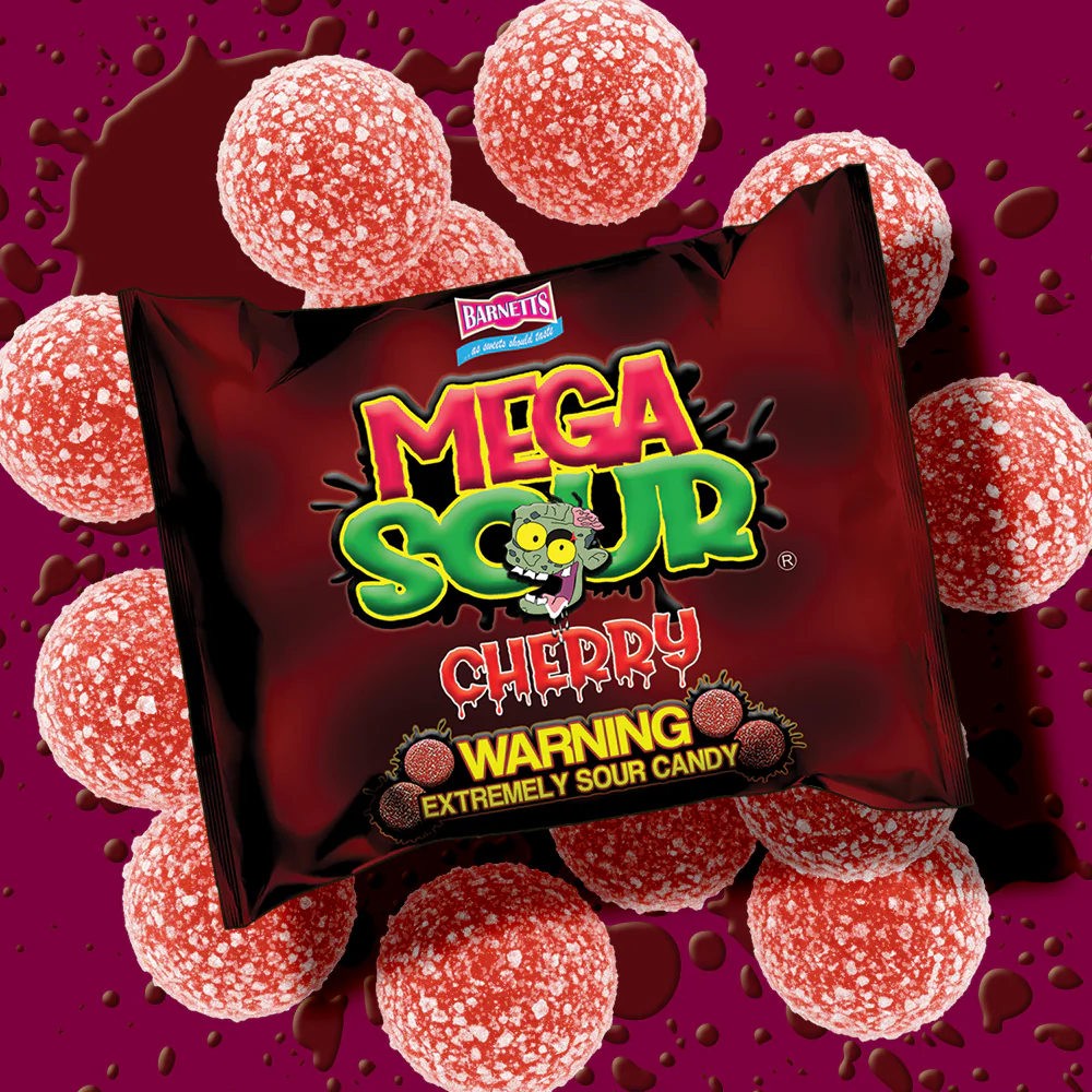Mega Sour Cherry Barnetts 104g
