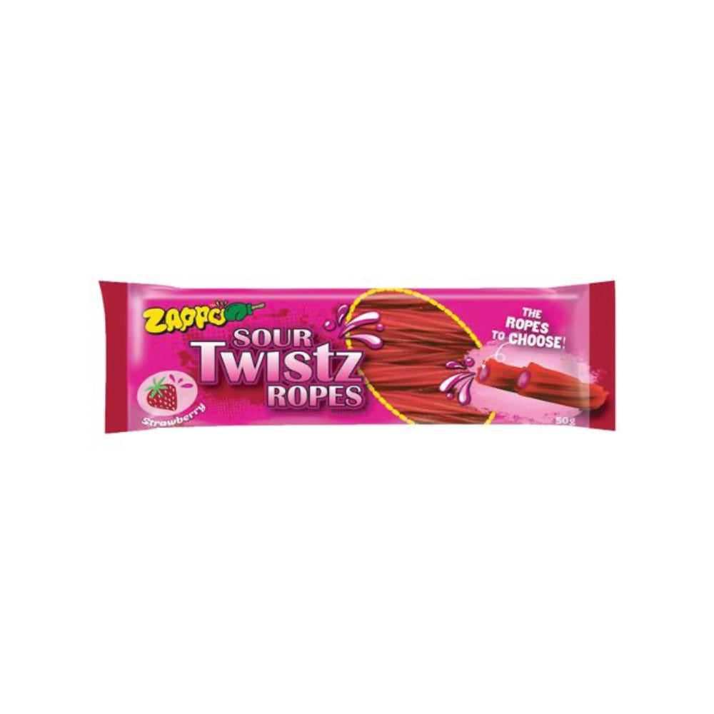 Zappo Sour Twistz Ropes Strawberry