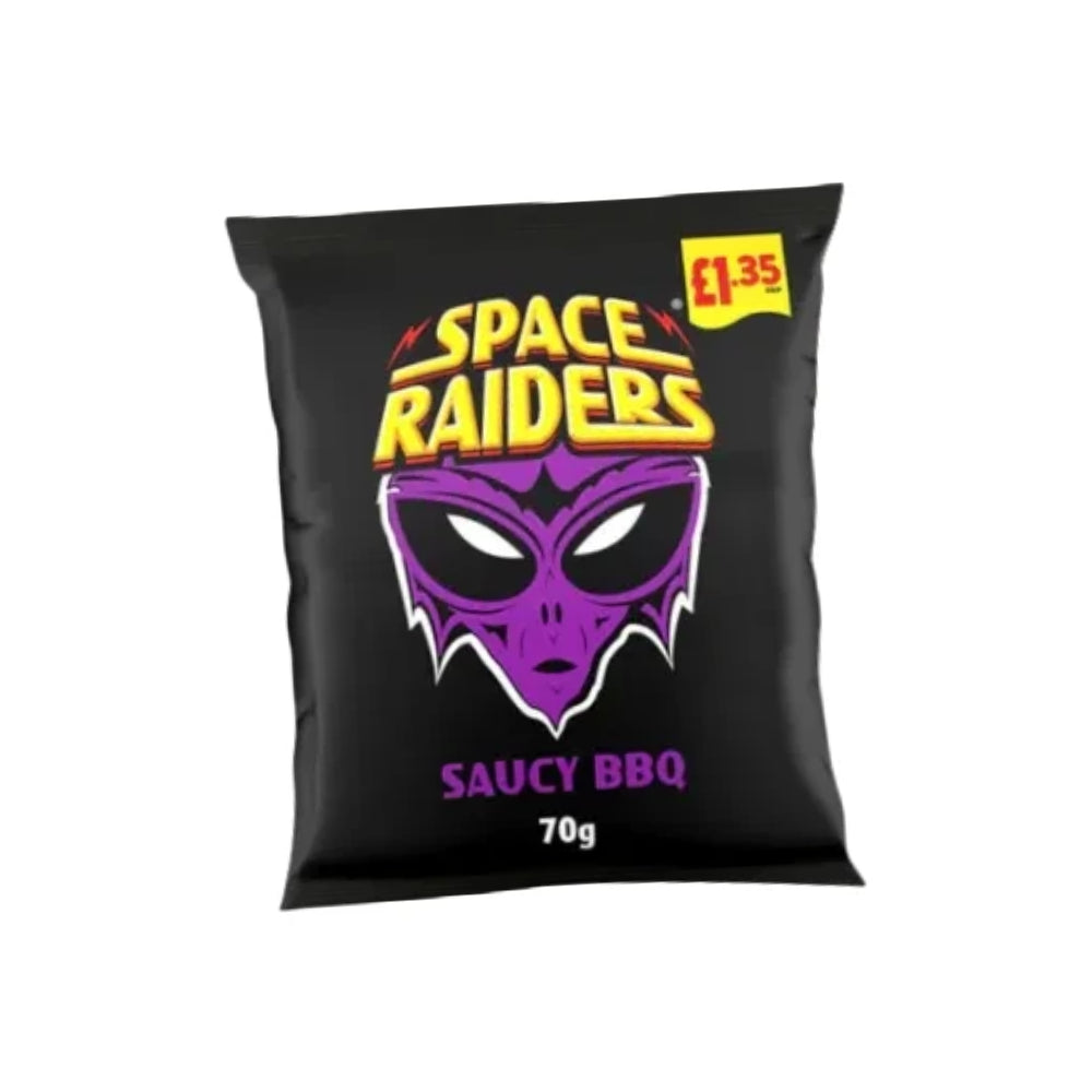 Space Raiders Saucy Bbq Crisps 70g