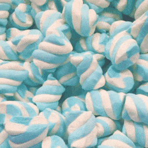 blue twisted marshmallow