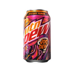can of Mountain Dew VooDew mystery flavour soda