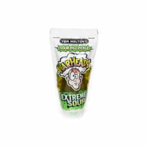 Sour Warhead flavoured pickle in a bag