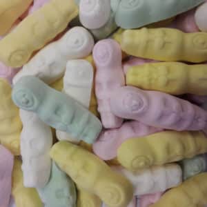 coloured Eskimo marshmallow fondants