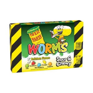 box of Toxic Wsste sour worms