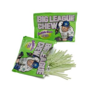 bag of shredded Big League Chew bubblegum