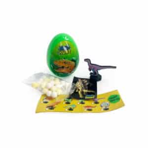 Dino Hunt Surprise Egg with toy dinosaur, stickers, candy