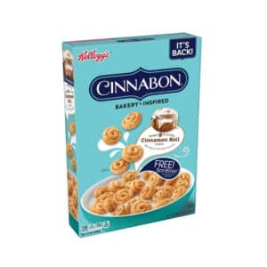 box of Kellogg's Cinnabon cereal