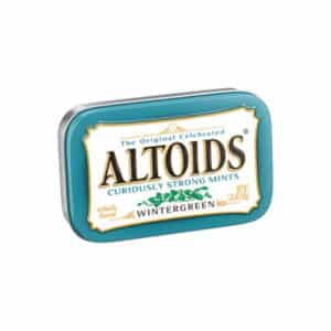 tin of Altoid Wintergreen Mints