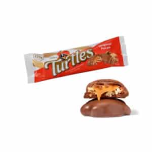 Demet's Turtles are a pecan caramel mix covered in milk chocolate