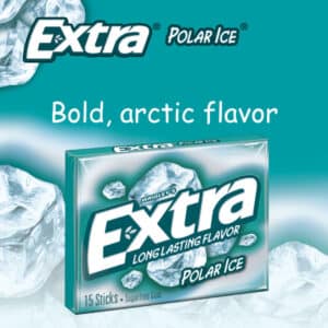packet of Extra Polar Ice sugar free bubblegum